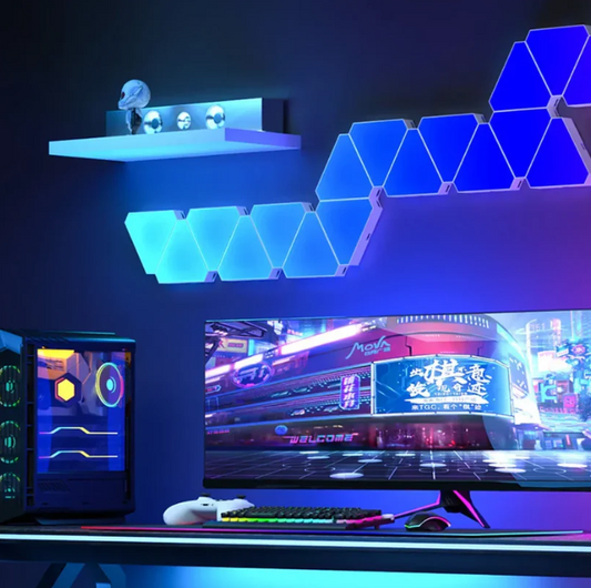 Smart Triangle Lights Panels LED Light Panel Smart Control Game Sync RGB Voice Control Triangle Wall Light