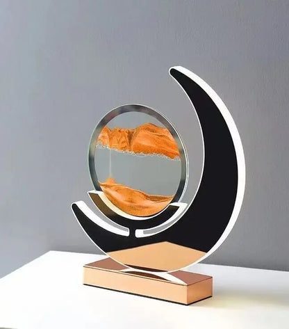 Creative Home Decoration Hourglass 3D Dynamic Fluid Move Sand Scenes Landscape Sandscape Art Picture Sun Moon Desk Light Lamp