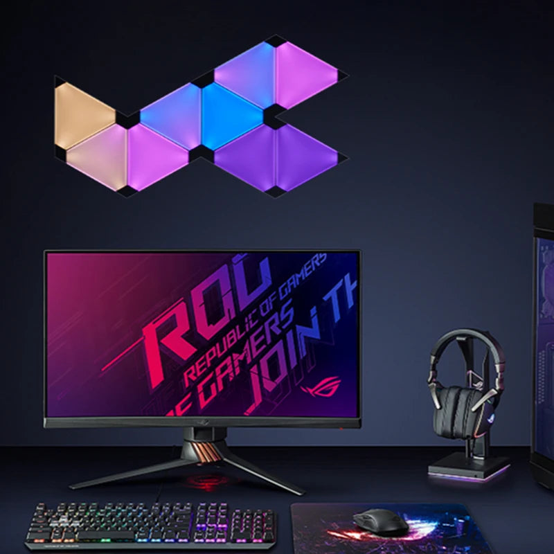 Smart Triangle Lights Panels LED Light Panel Smart Control Game Sync RGB Voice Control Triangle Wall Light