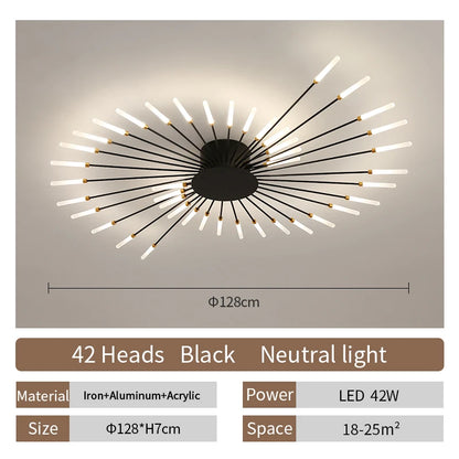 Living Room Light Led Ceiling Lamp Modern Indoor Lighting Acrylic Nordic Creative Fireworks Bedroom Fixture Home Decor Kids Room