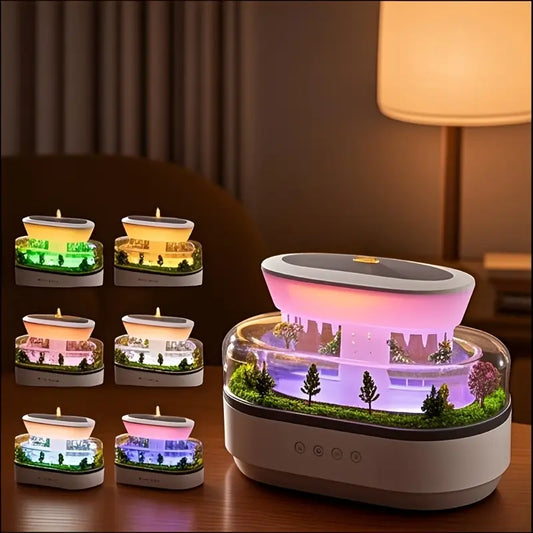 Minigo Luxury Fragrance Aroma Essencial Oil Diffuser Machine Scent Diffuser Raindrop Mist Humidifier